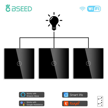 Bseed Smart Wifi Touch Switch 1 Gang - Dansmart Elektrotech
