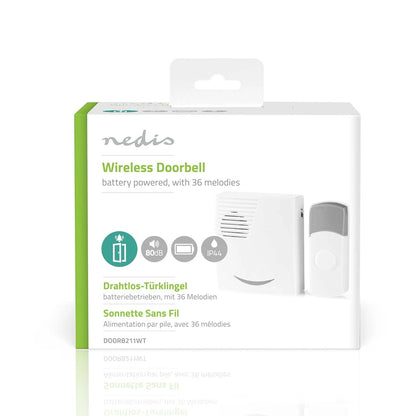 Wireless Doorbell Set Battery Powered, with 36 Melodies - Dansmart Elektrotech