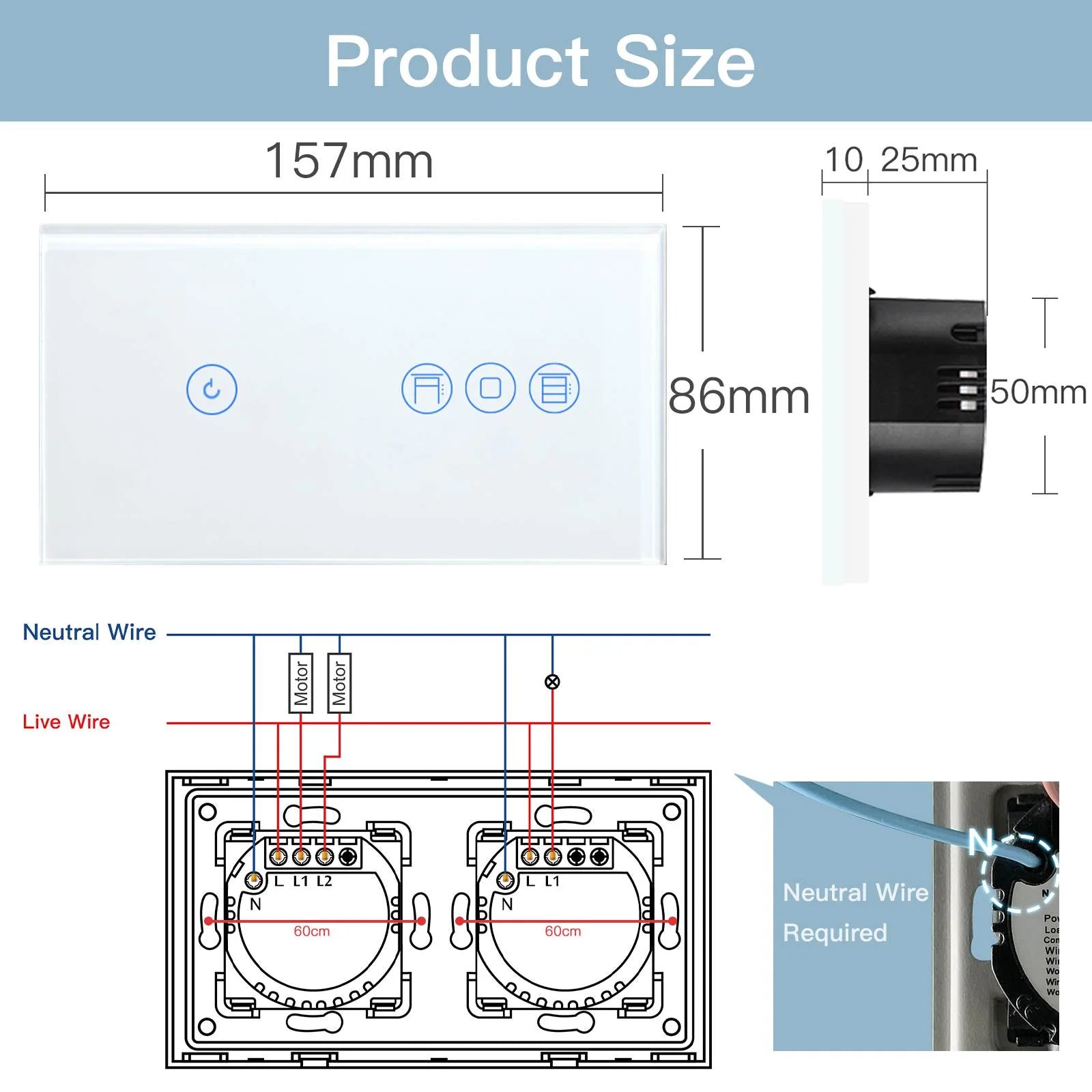 BSEED WiFi 1/2/3 Gang Switch - Dansmart Elektrotech
