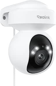REOLINK 4K Outdoor Plug-in WiFi 6 Security Camera, PTZ Camera for Home Security, Wi-Fi 6 New Tech, Motion Tracking, Smart Detection, 3X Optical Zoom, Motion Spotlight, Local Storage, E1 Outdo - Dansmart Elektrotech