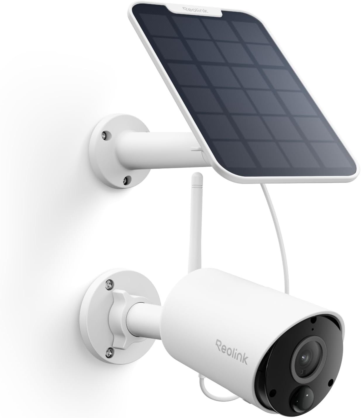 REOLINK Argus Eco+Solar Panel 2K 5MP Solar Security Camera Outdoor for Home Surveilance, Night Vision, Human/Car Smart Detection, 2.4G WiFi, No Subscription, Home Hub Compatible, Local Storag - Dansmart Elektrotech