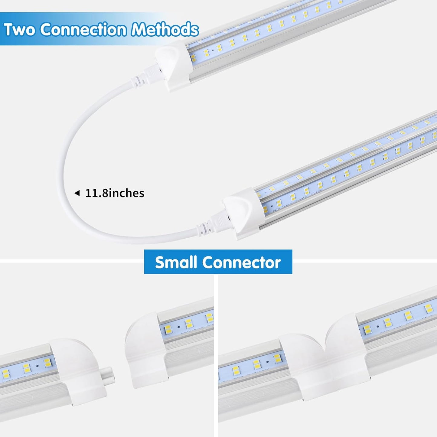 AQIQUUT Led Shop Light 2ft, Led Shop Light,25W 6500K 3200LM Clear Cover,T8 LED Light Fixture,Ceiling and Utility Shop Lights, Linkable Light Fixture for... - Dansmart Elektrotech