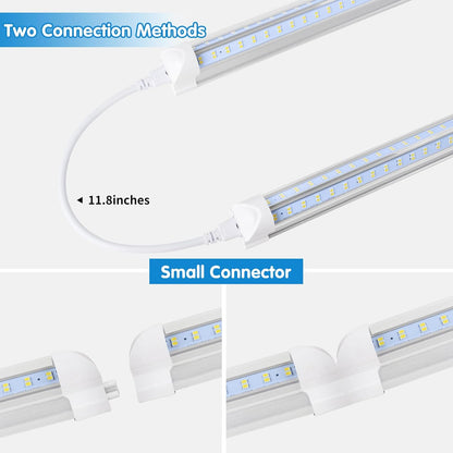 AQIQUUT Led Shop Light 2ft, Led Shop Light,25W 6500K 3200LM Clear Cover,T8 LED Light Fixture,Ceiling and Utility Shop Lights, Linkable Light Fixture for... - Dansmart Elektrotech