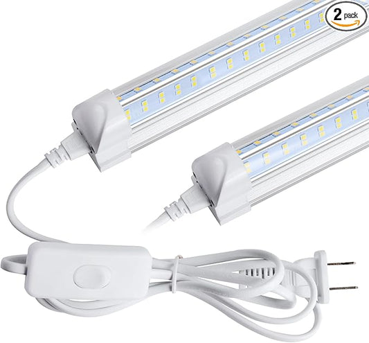AQIQUUT Led Shop Light 2ft, Led Shop Light,25W 6500K 3200LM Clear Cover,T8 LED Light Fixture,Ceiling and Utility Shop Lights, Linkable Light Fixture for... - Dansmart Elektrotech