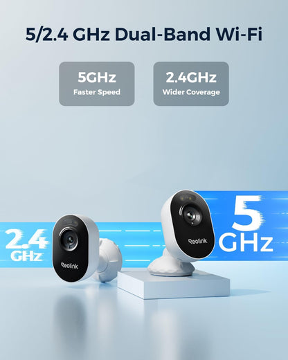 Reolink Outdoor Security Camera System, 2K Plug-in Cameras, 5G/2.4GHz Dual-band Wi-Fi, 256GB microSD Card Included, Max.512GB×2 Storage, Smart Detection, 24/7 Offline Recording, Home Hub with - Dansmart Elektrotech