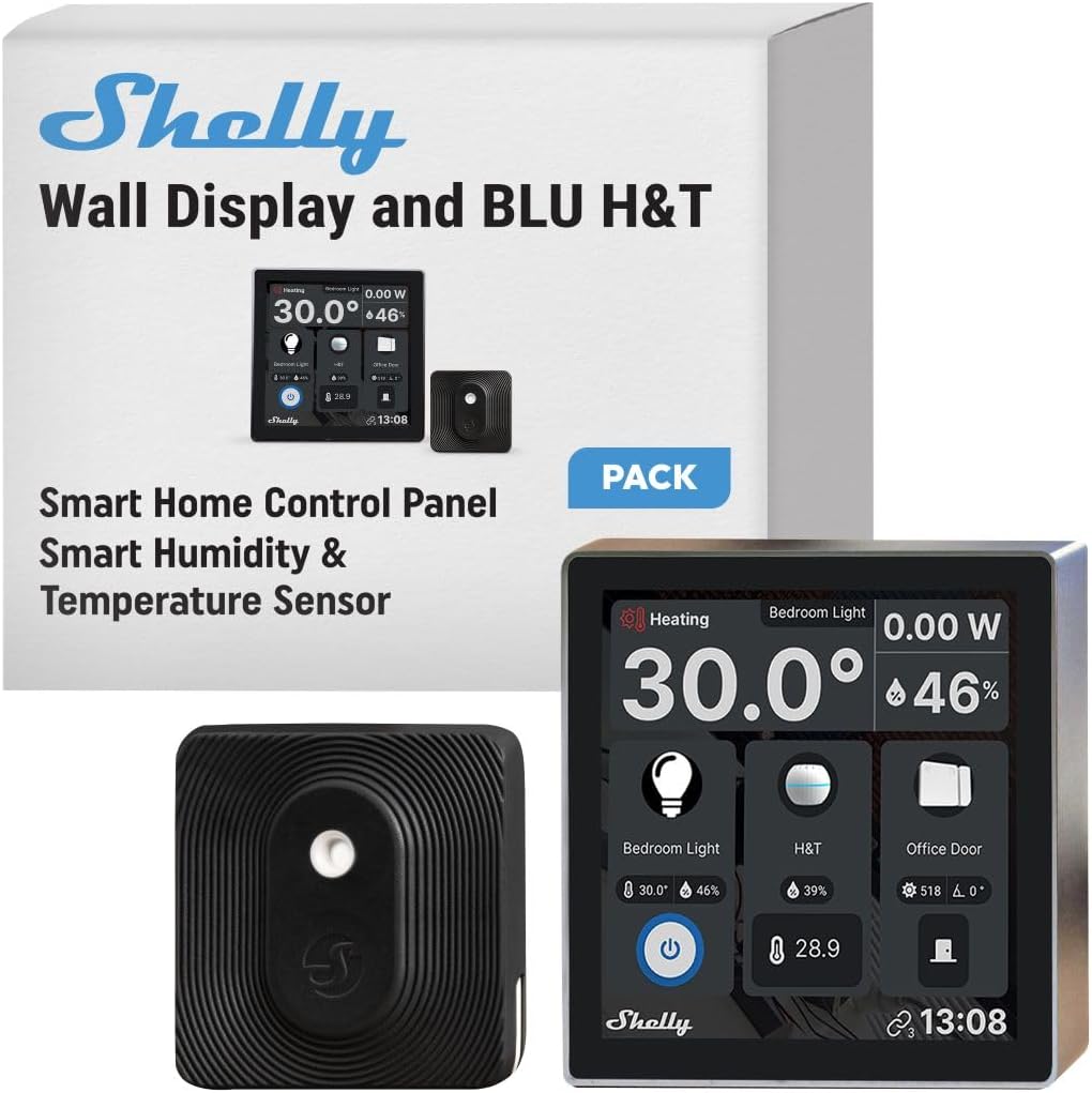 Shelly Wall Display Black+BLU H&amp;T Black - Dansmart Elektrotech