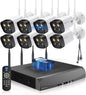 《Dual Antennas &amp; 130°Wide Angle Lens》Wireless Security Camera System Outdoor, WiFi Cameras for Home Video Surveillance Systems - Dansmart Elektrotech
