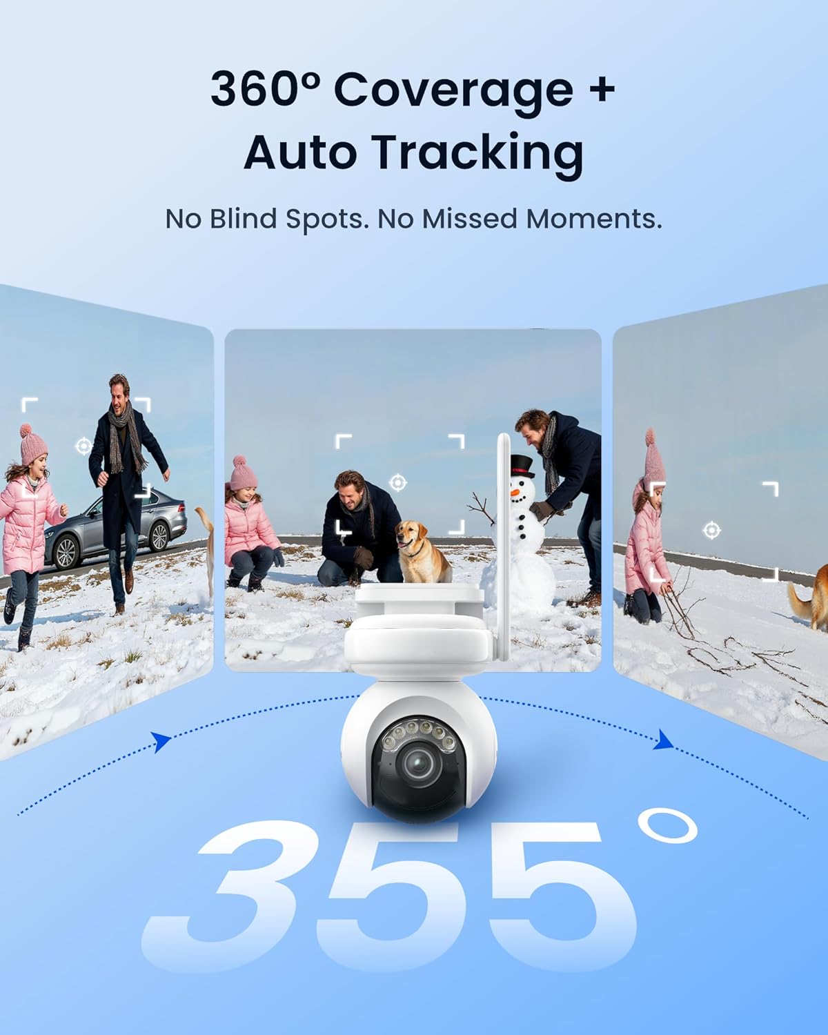 REOLINK Altas PT Ultra - 4K Solar Security Cameras Wireless Outdoor, 500 Days Battery Life, ColorX Night Vision, 360° Pan Tilt Auto Tracking, Dual-Band Wi-Fi 6 Cameras - Dansmart Elektrotech