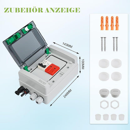 Surge Protection PV DC 32A 1000V Lightning Protection Circuit Breaker IP65 Waterproof 1 String 4 Module Solar PV Connection Box&nbsp; - Dansmart Elektrotech