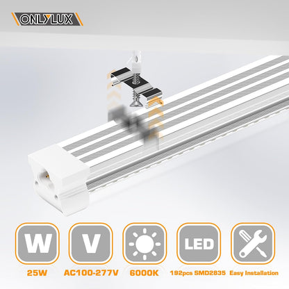 LED Shop Lights, LED Tube Light 25W 6000K, Garage Lighting, Super Bright, Under Cabinet Lighting, - Dansmart Elektrotech