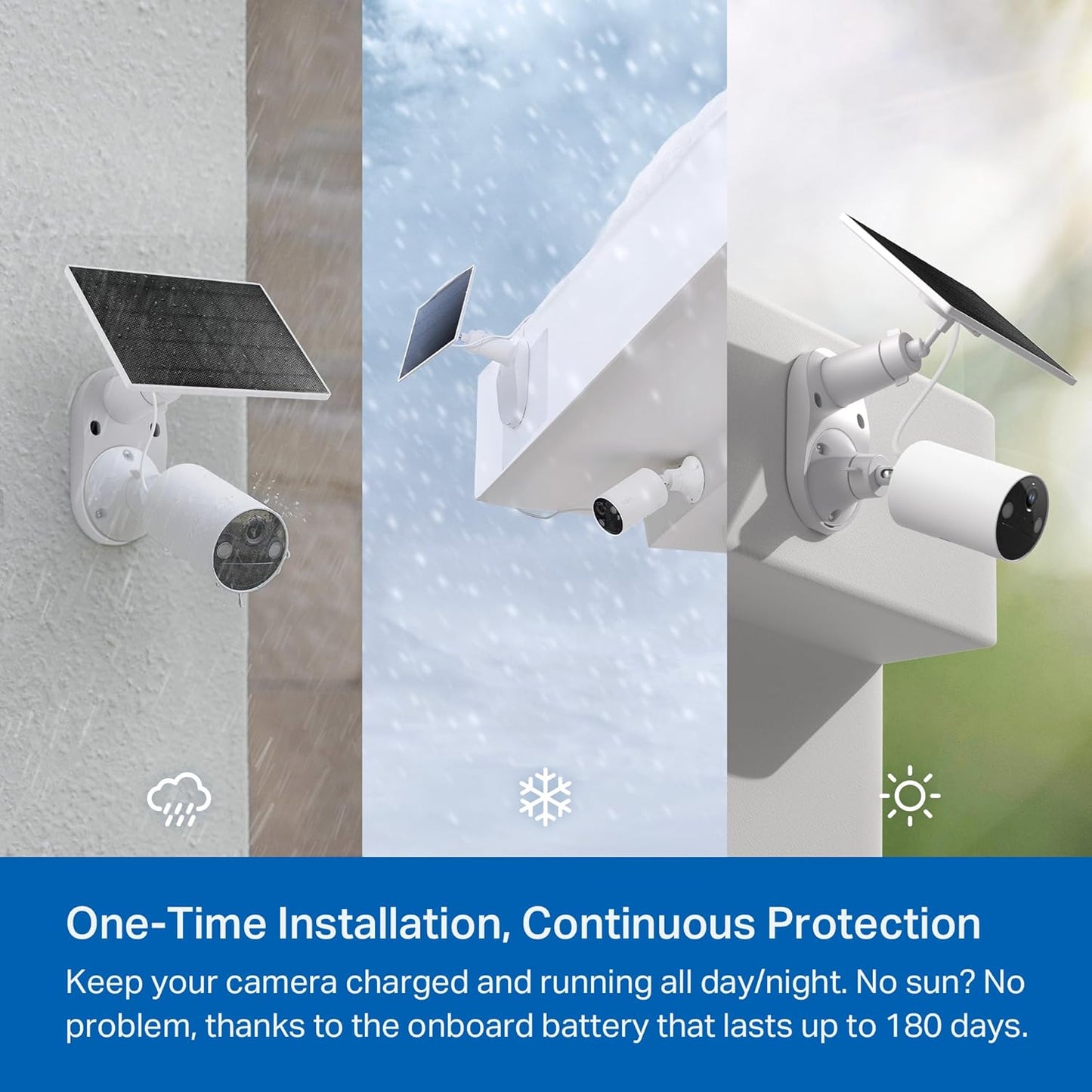 Tapo TP-Link 𝗧𝗮𝗽𝗼 SolarCam C402 Kit, Outdoor Battery Camera w/Solar Panel Base, Wireless, 1080P, Free Person Detection, SD/Cloud Storage, Color Night Vision, No Hub Needed, Works w/Alexa - Dansmart Elektrotech