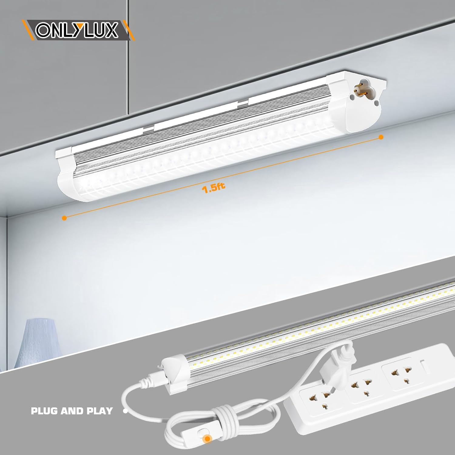 LED Shop Lights, LED Tube Light 25W 6000K, Garage Lighting, Super Bright, Under Cabinet Lighting, - Dansmart Elektrotech