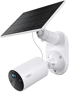 Tapo TP-Link 𝗧𝗮𝗽𝗼 SolarCam C402 Kit, Outdoor Battery Camera w/Solar Panel Base, Wireless, 1080P, Free Person Detection, SD/Cloud Storage, Color Night Vision, No Hub Needed, Works w/Alexa - Dansmart Elektrotech