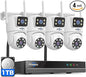 Hiseeu Wireless Security Cameras Outdoor, 5G &amp; 2.4G WiFi Pro, Wireless Home Security Camera System, Dual Lens, 360° Pan &amp; Tilt, Auto Tracking, Color Night Vision, 1TB HDD No Subscript - Dansmart Elektrotech