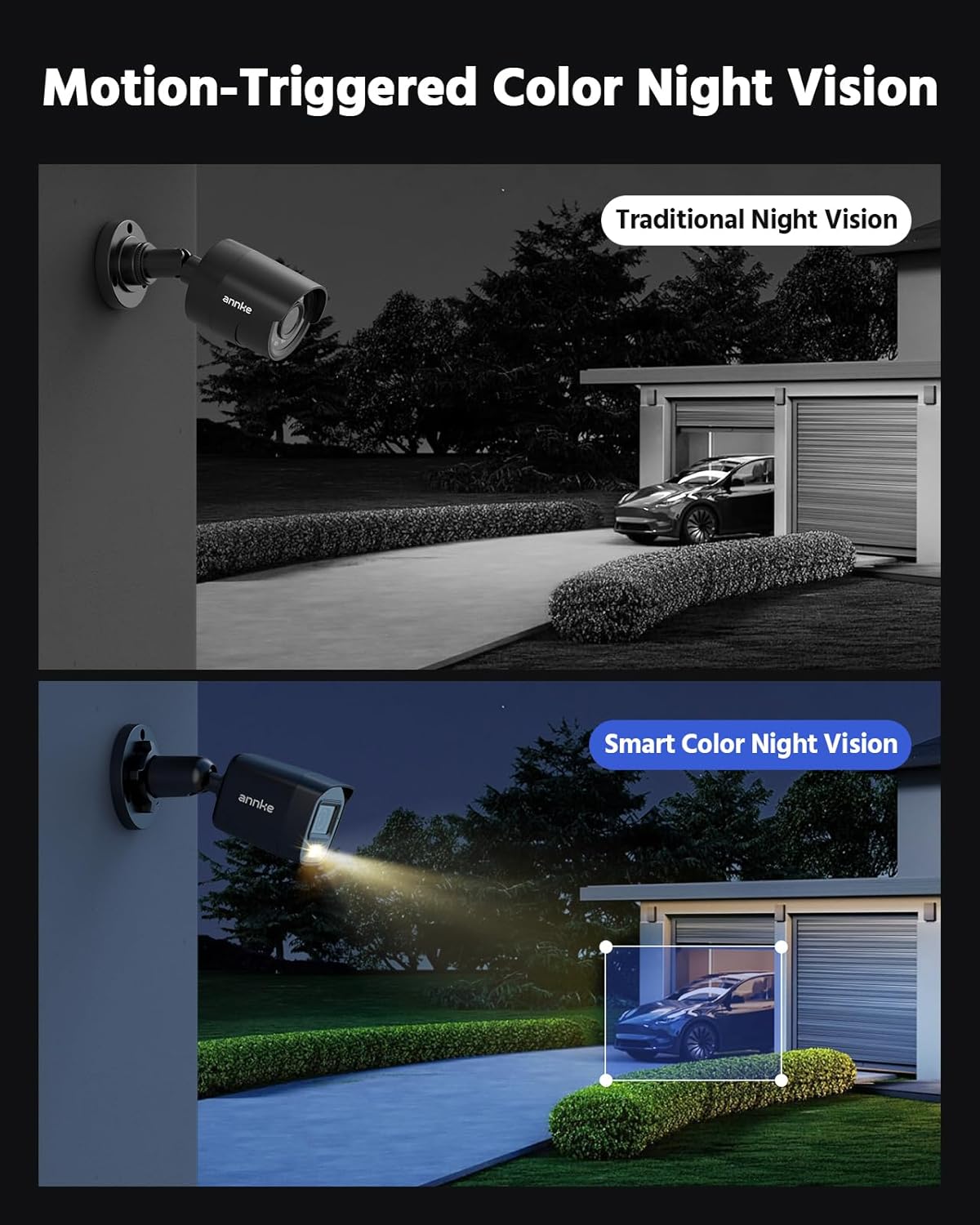 ANNKE 3K Lite Wired Security Camera System Outdoor with AI Human/Vehicle Detection, 8CH H.265+ DVR and 8 x 1920TVL 2MP IP67 Home CCTV Cameras with Smart Dual Light, Color Night&nbsp;Vision, 1 - Dansmart Elektrotech