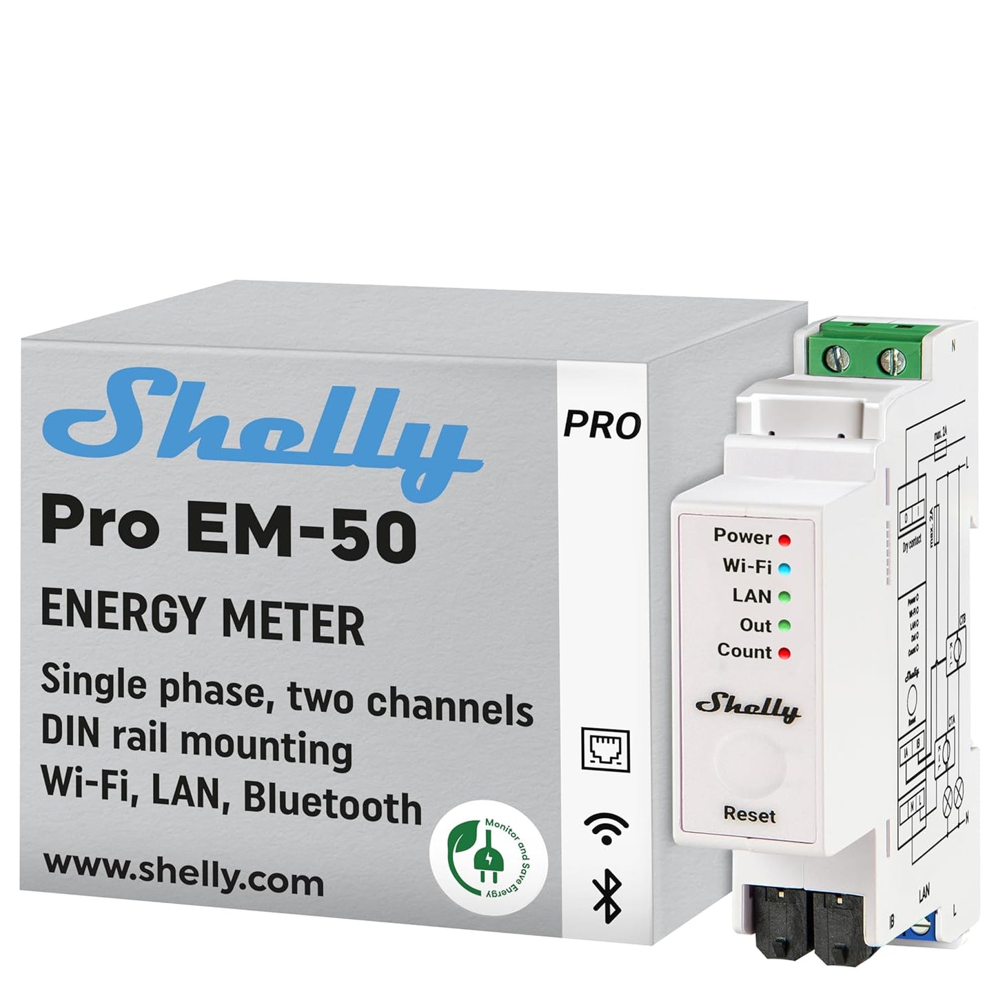 Shelly Pro EM-50 - Dansmart Elektrotech