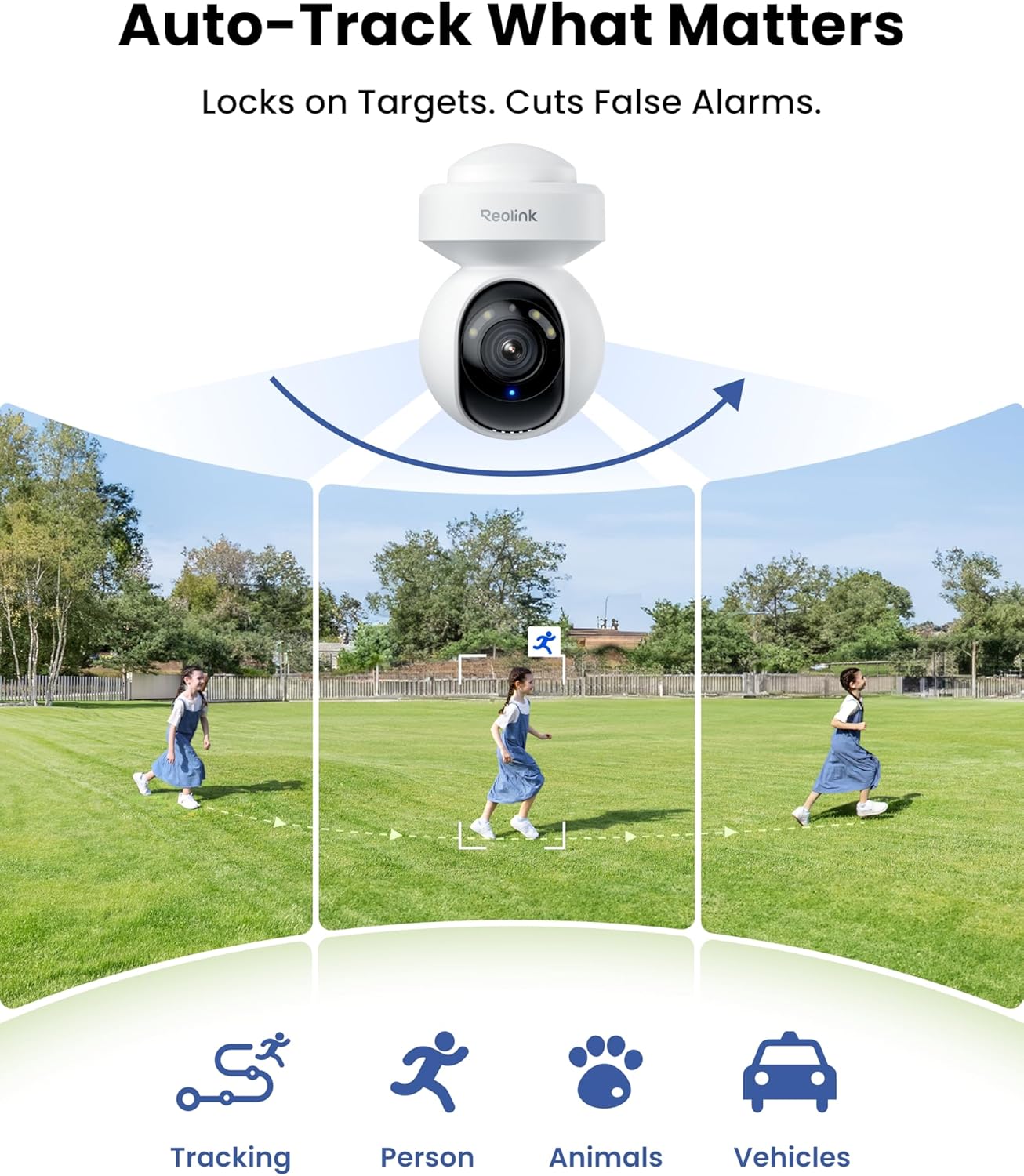 REOLINK 4K Outdoor Plug-in WiFi 6 Security Camera, PTZ Camera for Home Security, Wi-Fi 6 New Tech, Motion Tracking, Smart Detection, 3X Optical Zoom, Motion Spotlight, Local Storage, E1 Outdo - Dansmart Elektrotech