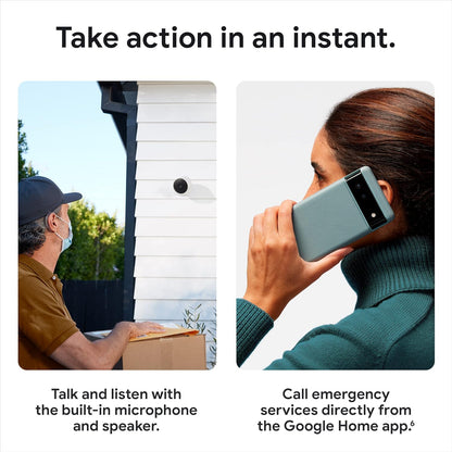 Google Nest Cam Outdoor or Indoor, Battery - 2nd Generation - 1 Pack - Dansmart Elektrotech