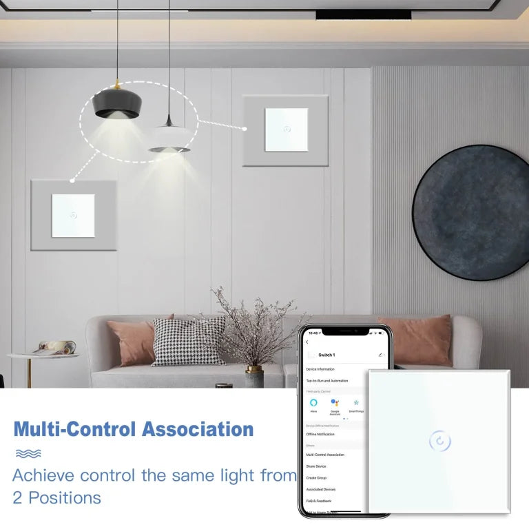 Bseed Smart Wifi Touch Switch 1 Gang - Dansmart Elektrotech