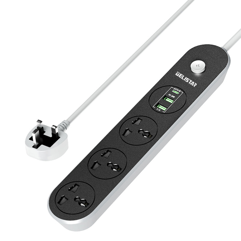 EXTENSION SOCKET PD20W Type C Fast Charging USB Ports Extension Socket 3 Way Universal Power Strip OEM - Dansmart Elektrotech