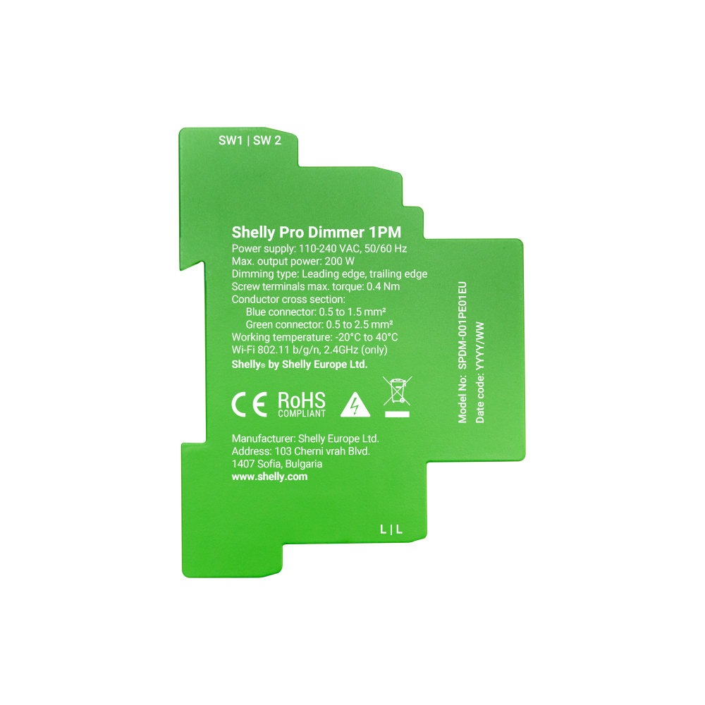 Shelly Pro Dimmer 1PM - Dansmart Elektrotech