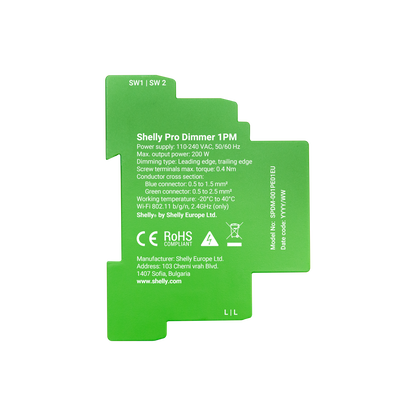Shelly Pro Dimmer 1PM - Dansmart Elektrotech