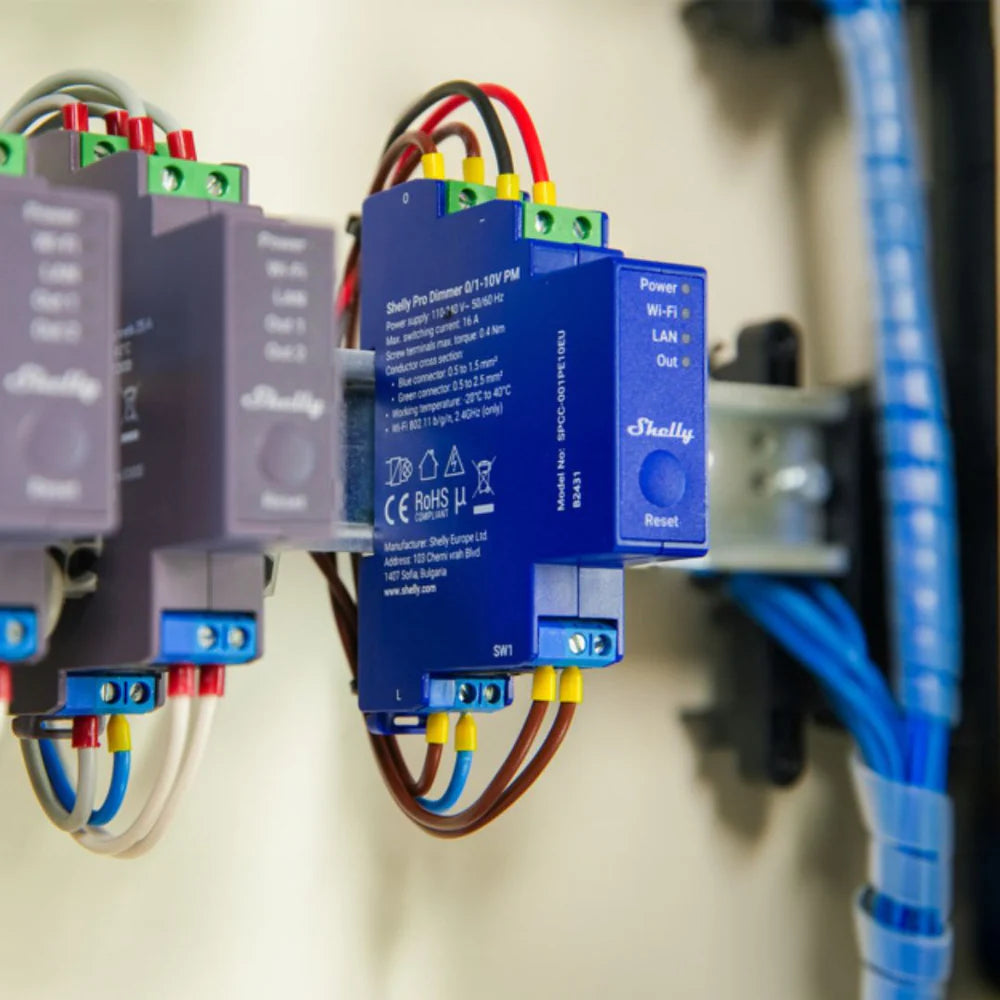 Shelly Pro Dimmer 0/1-10V PM - Dansmart Elektrotech