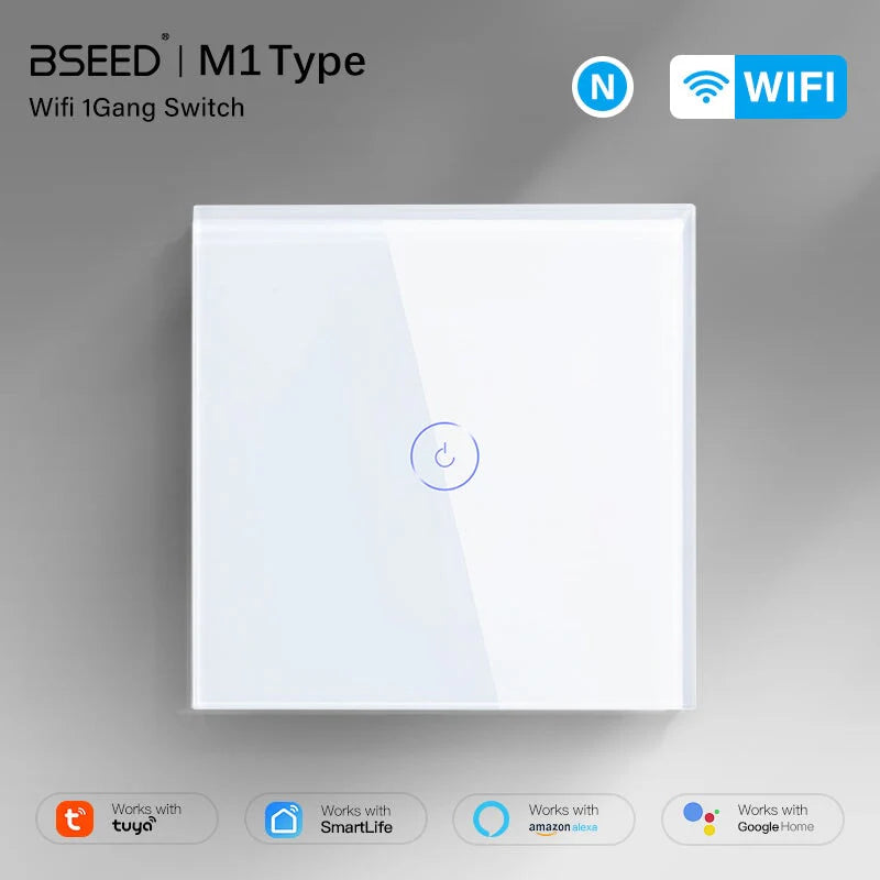 Bseed Smart Wifi Touch Switch 1 Gang - Dansmart Elektrotech