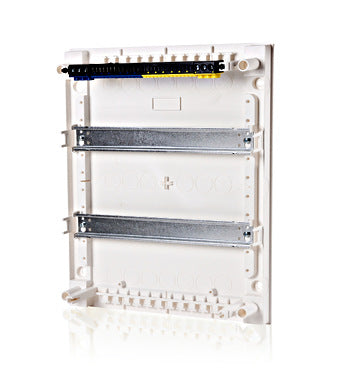 Surface-mounted distributor 2-row, 24TE, pure white, without door - Dansmart Elektrotech