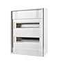 Surface-mounted distributor 2-row, 24TE, pure white, without door - Dansmart Elektrotech