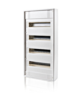 Surface-mounted distributor 4-row, 48TE, pure white, without door - Dansmart Elektrotech