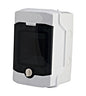 AP-Apartment distributor 1-row, 4TE, IP65, transparent door - Dansmart Elektrotech