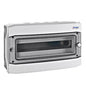AP-Apartment distributor 1-row, 18TE, IP65, transparent door&nbsp; &nbsp; - Dansmart Elektrotech