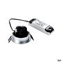 PATTA-I recessed ceiling light 9W, 3000K, 38°, round, alu b. - Dansmart Elektrotech