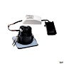 PATTA-F recessed ceiling lamp, 9W, 3000K, 38°, square, black - Dansmart Elektrotech
