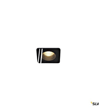 PATTA-F recessed ceiling lamp, 9W, 3000K, 38°, square, black - Dansmart Elektrotech