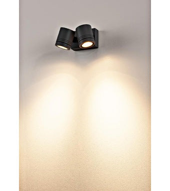 NEW MYRA WALL SPOT Wall Lamp, 2xGU10, IP55, anthracite - Dansmart Elektrotech