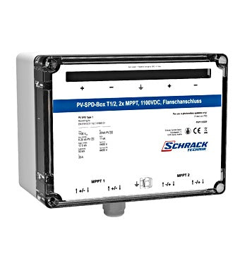 PV-SPD-Box T1/2, 2x MPPT, 1100VDC, flange connection Test class I + II (B + C) - Dansmart Elektrotech