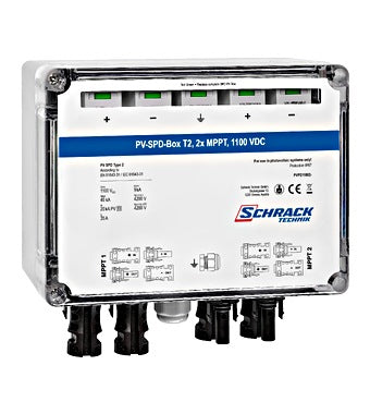PV-SPD-Box T2, 2x MPPT, 1100VDC, MC4 connector - Dansmart Elektrotech