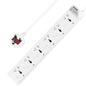 Universal socket white 6 outlet smart power strip 2m cable desktop individual switch extension socket - Dansmart Elektrotech