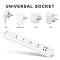 High quality hot sale power strip surge protector Universal socket 4 way+4USB Safety door protection13a extension socket - Dansmart Elektrotech